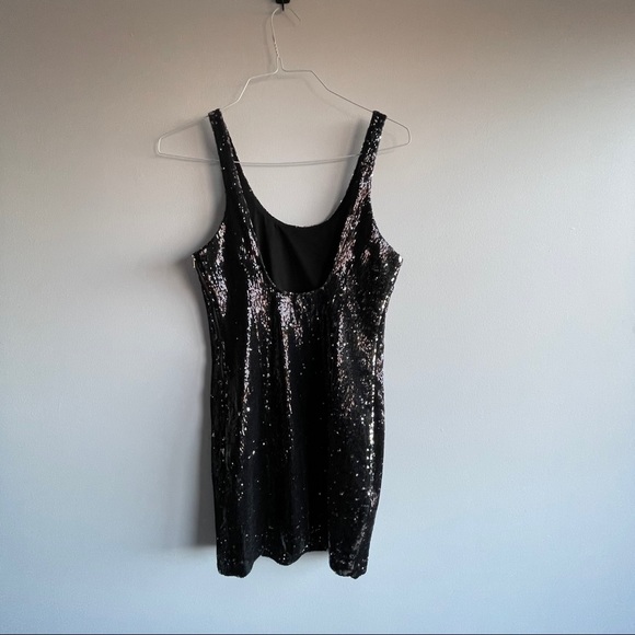 Black Sequin Mini Dress - Picture 9 of 9